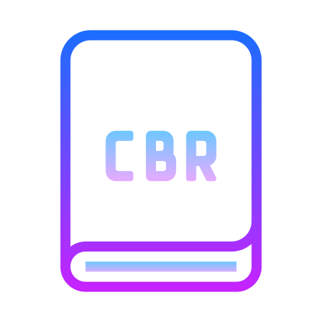 CBR icon in Gradient Line Style