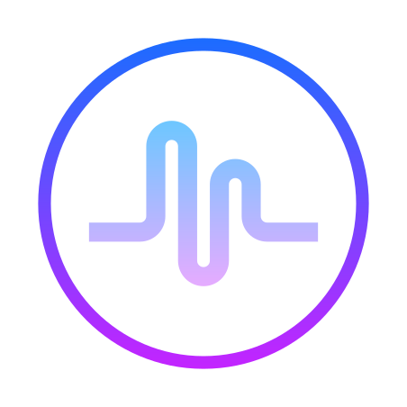 Musically icon in Gradient Line Style