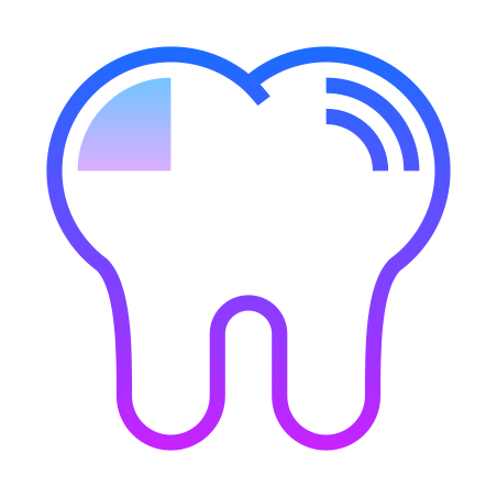 Zahn Icons Im Gradient Line Stil