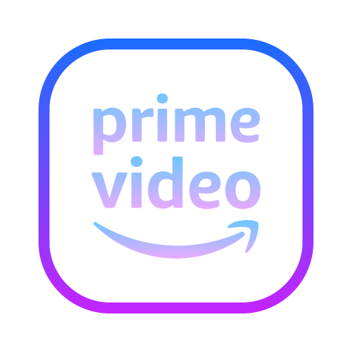 Icône Amazon Prime Video dans le style Gradient Line