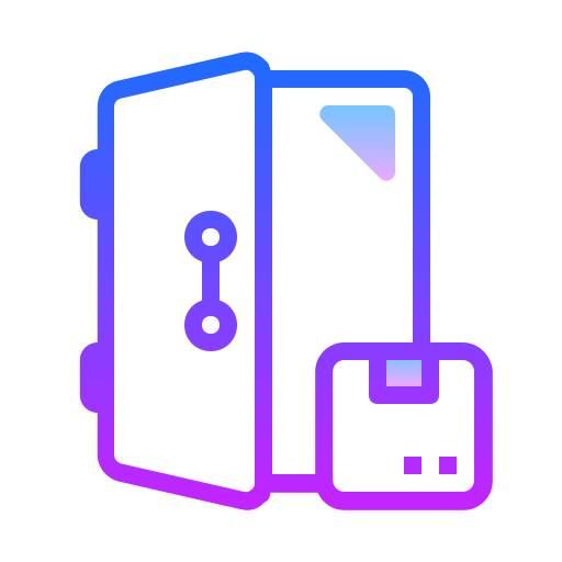 Door To Door Delivery Icon In Gradient Line Style