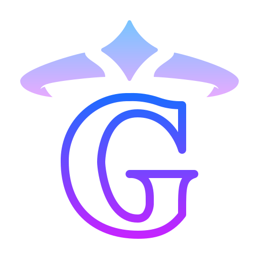 Genshin Impact Logo Icon In Gradient Line Style
