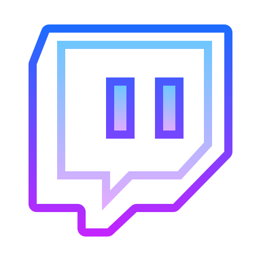 グラデーションライン スタイルでの Twitch のアイコン