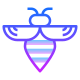 bee top-view icon