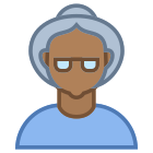 Person Old Female Skin Type 6 icon
