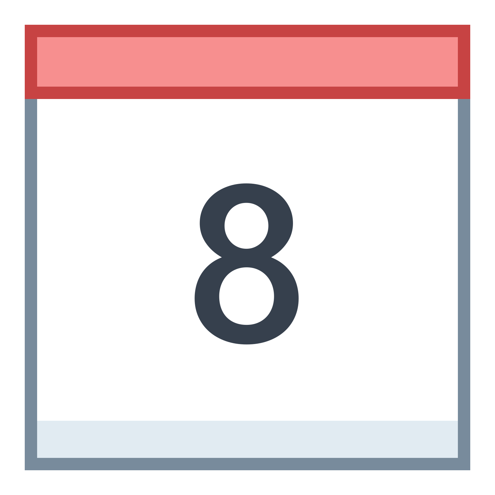 日历8 icon. this icon represents a calendar 8.