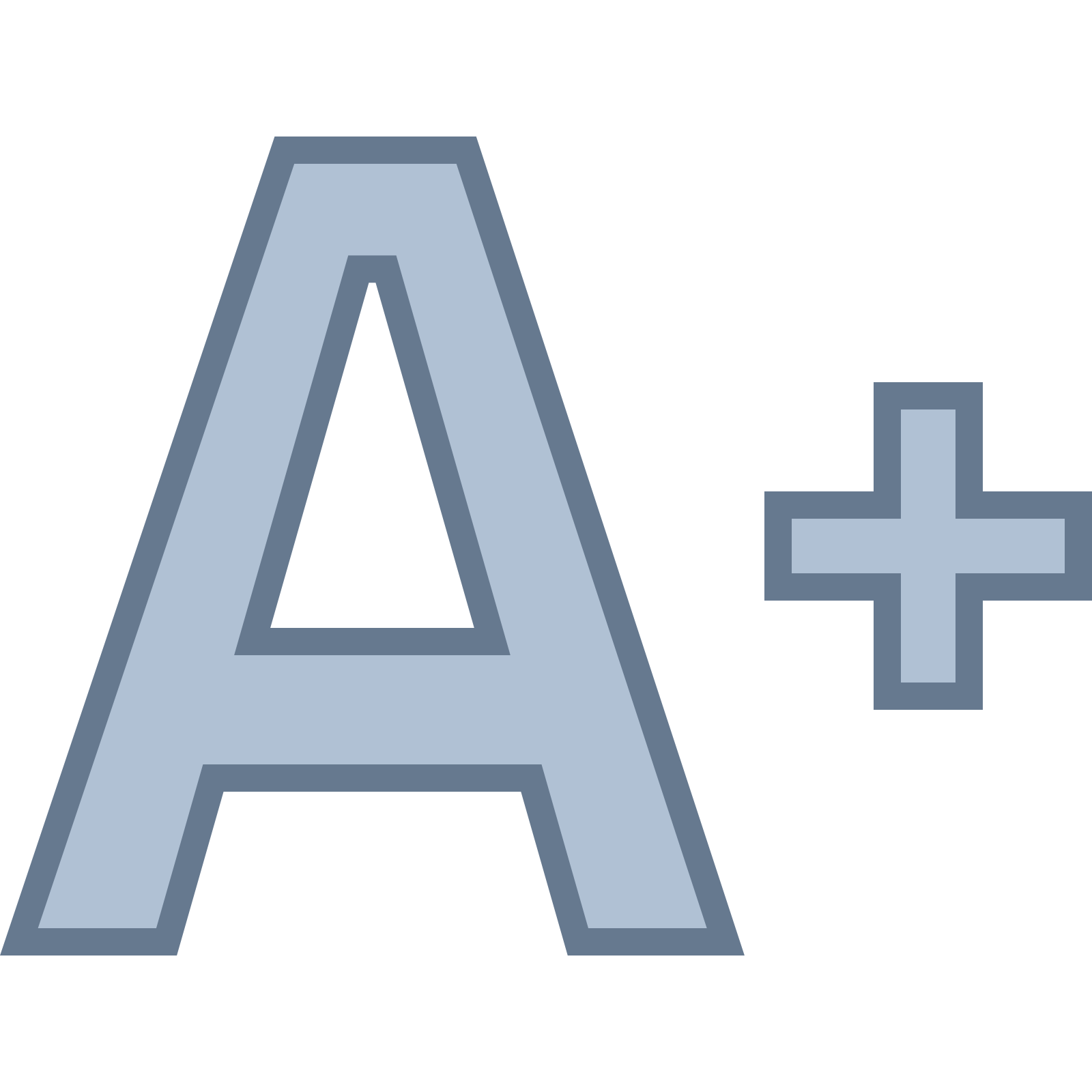 it is an icon of a giant letter "a" with a plus sign next to it