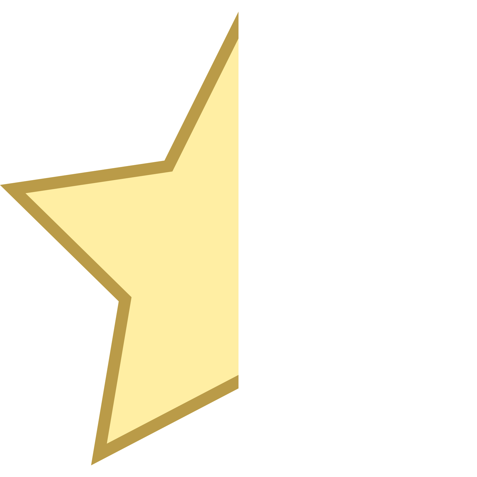 半颗星 icon - free download, png and vector