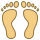 Empreintes pieds humains icon