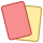 Cartons rouge et jaune icon