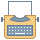 typewriter with-paper icon