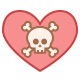 skull heart icon