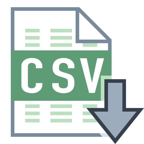 Office スタイルでの エクスポートcsv のアイコン