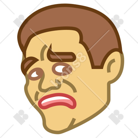 Scared Face Meme icon in Office Style