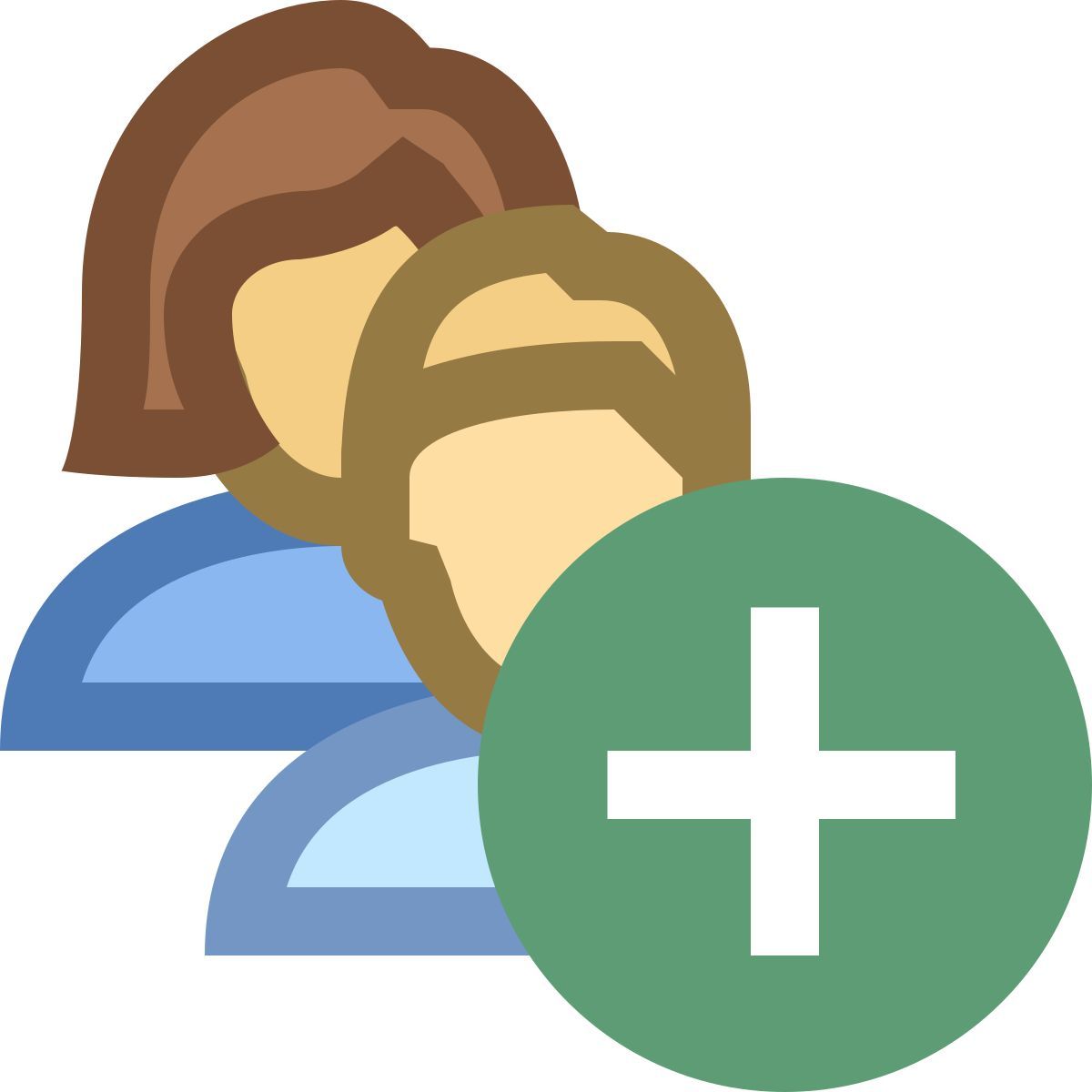 office xs style add user group woman man icon