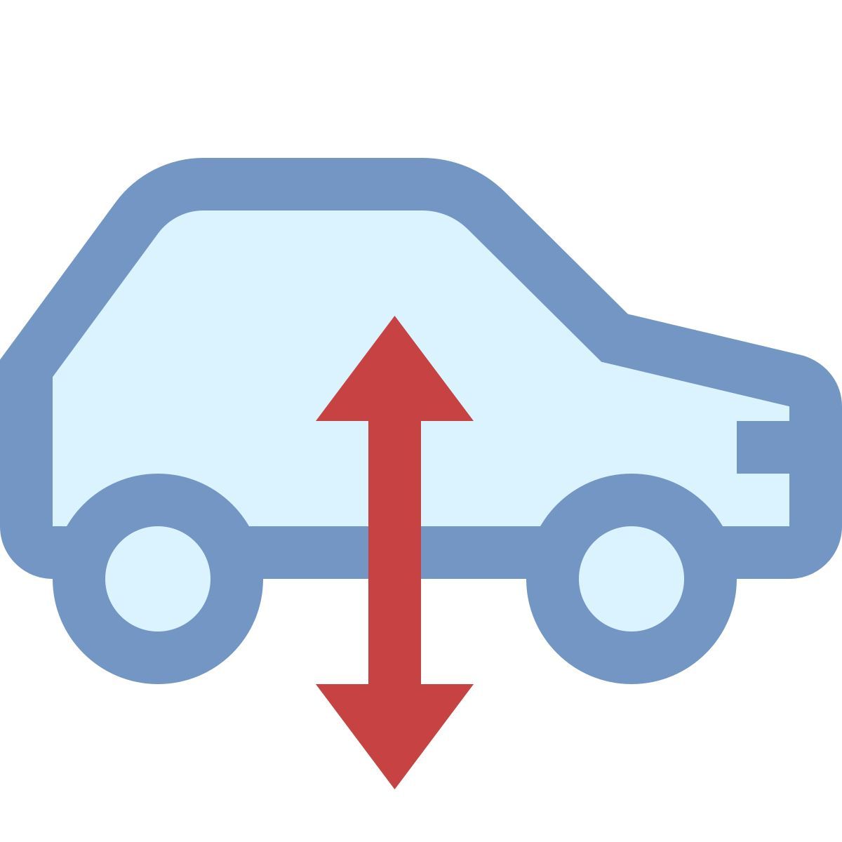 office xs style advertencia de suspensión de aire icon