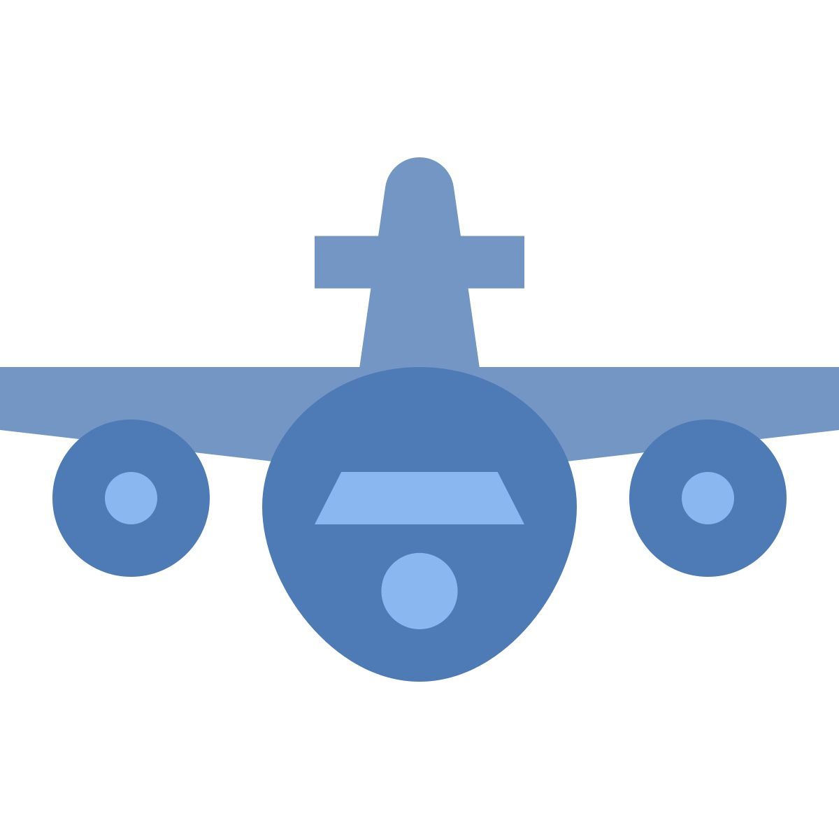 office xs style vista frontale dell'aeroplano icon