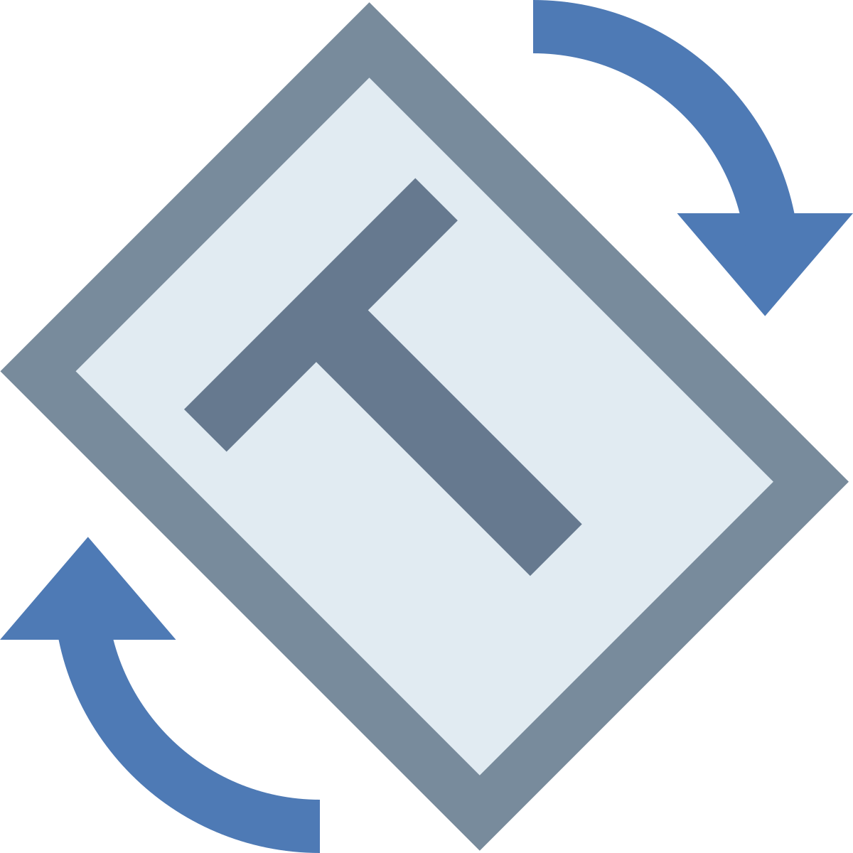 office xs style auto rotate based on text icon