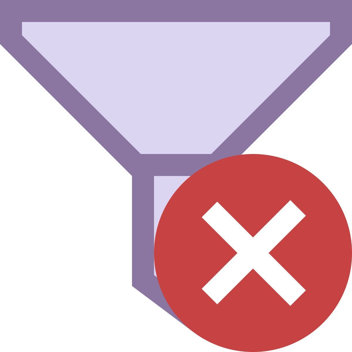 office xs style clear filters icon