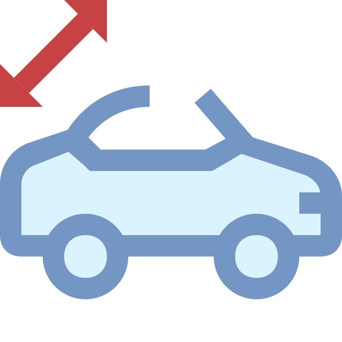 office xs style avertissement toit décapotable icon