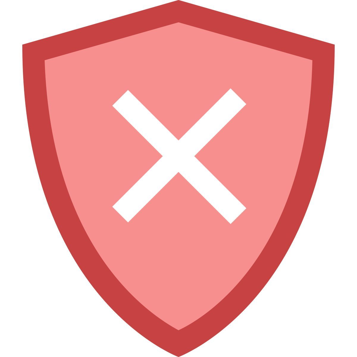 office xs style supprimer shield icon