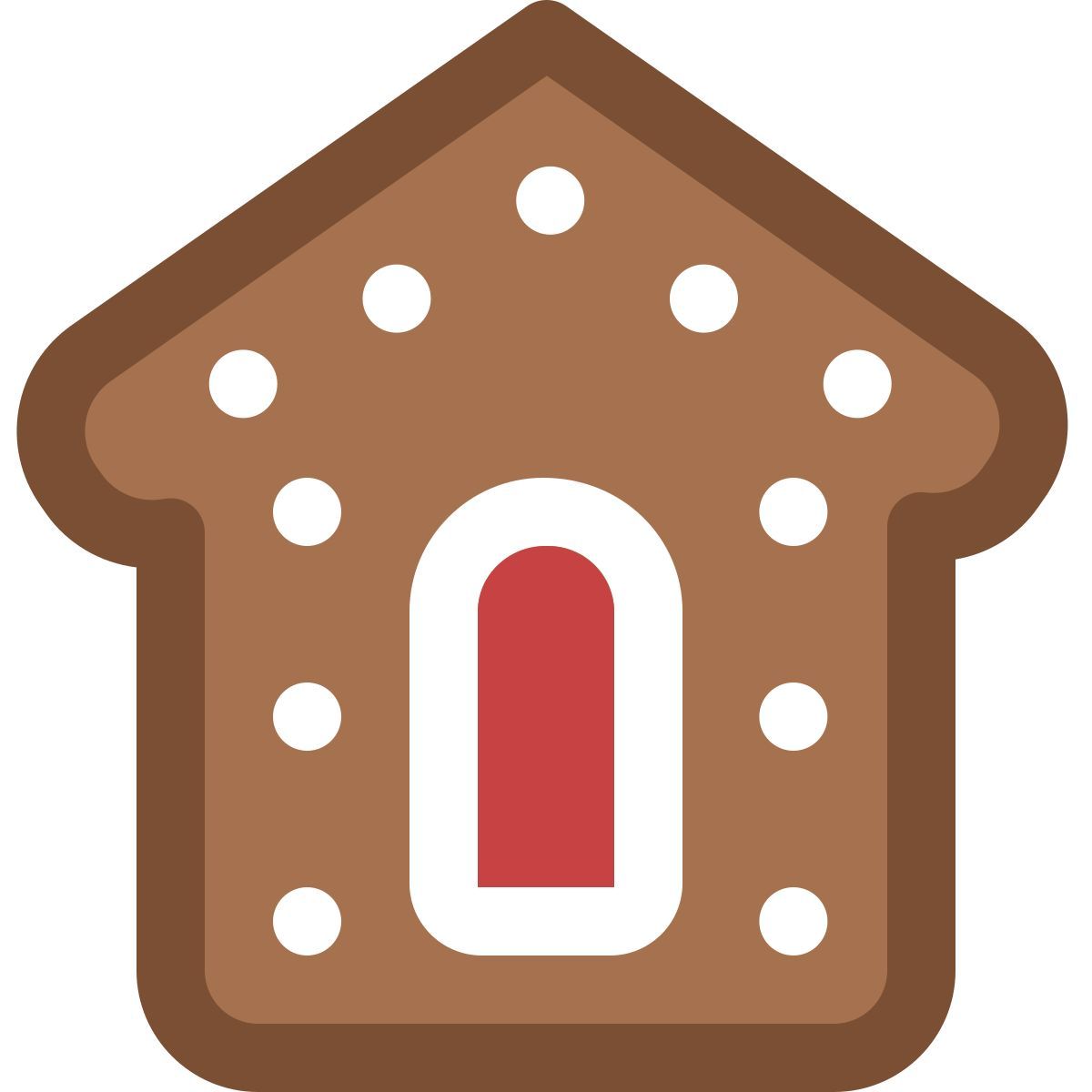 office xs style gingerbread house icon