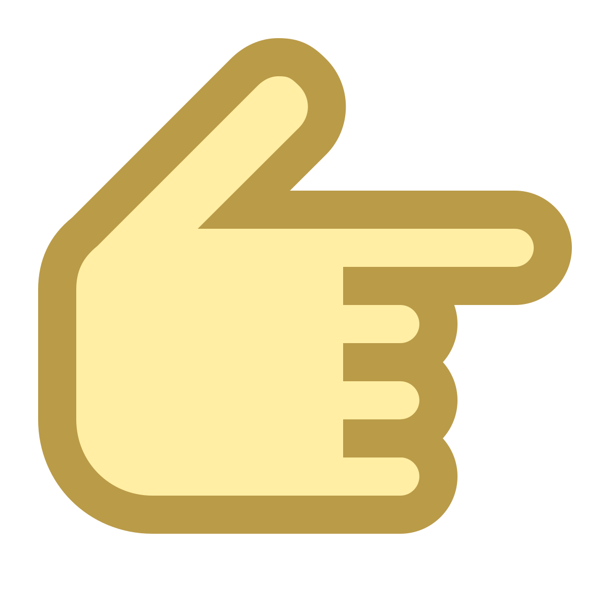 office xs style hand right icon