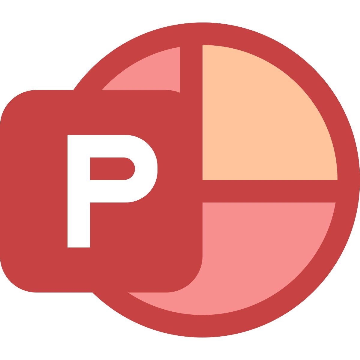office xs style microsoft powerpoint 2019 icon