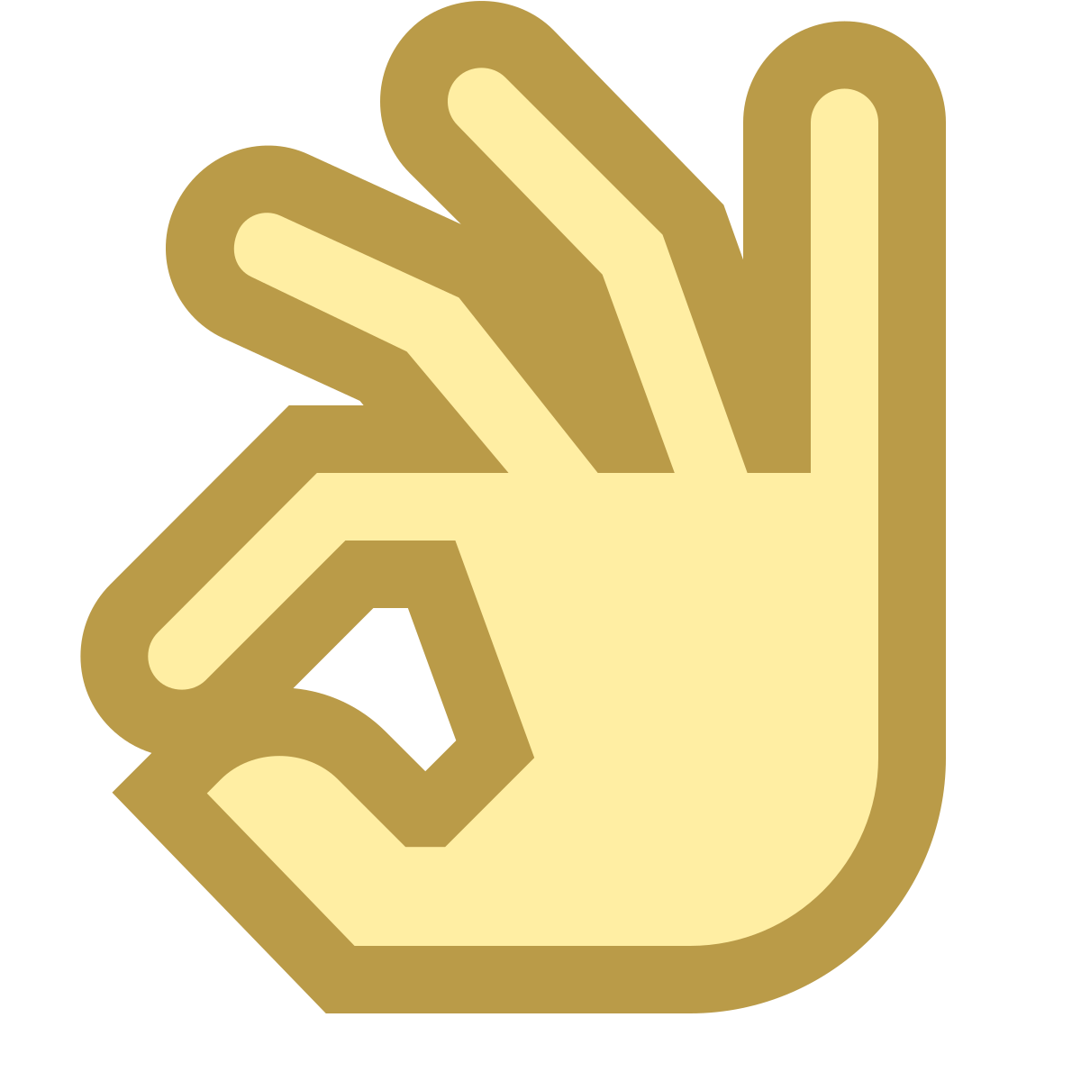 office xs style ok hand icon