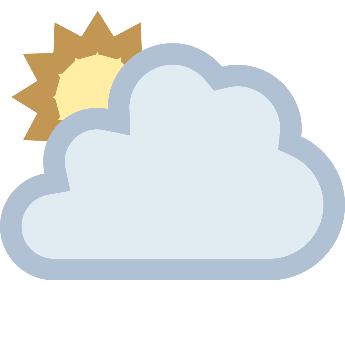 office xs style partly cloudy day icon