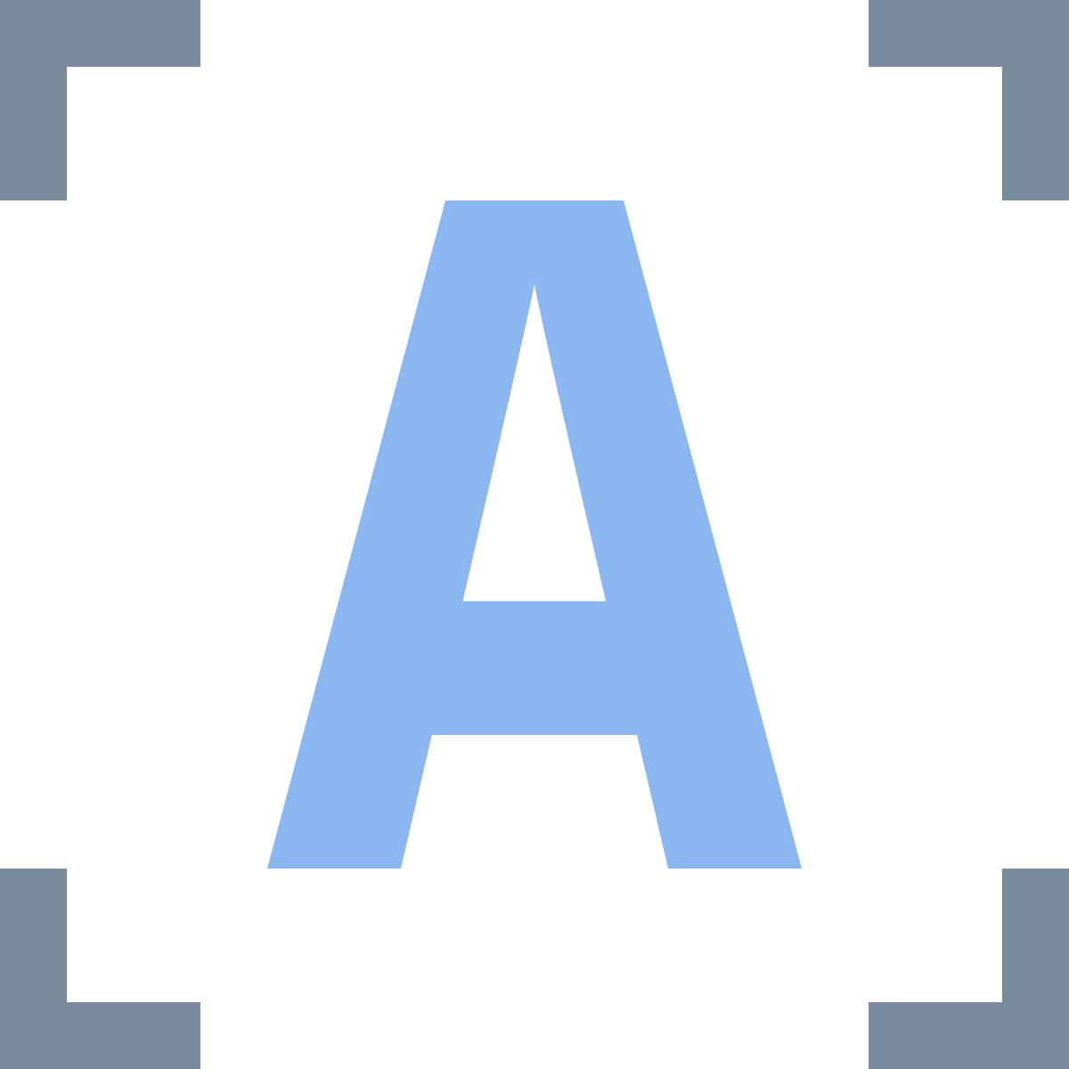 office xs style printed ocr icon