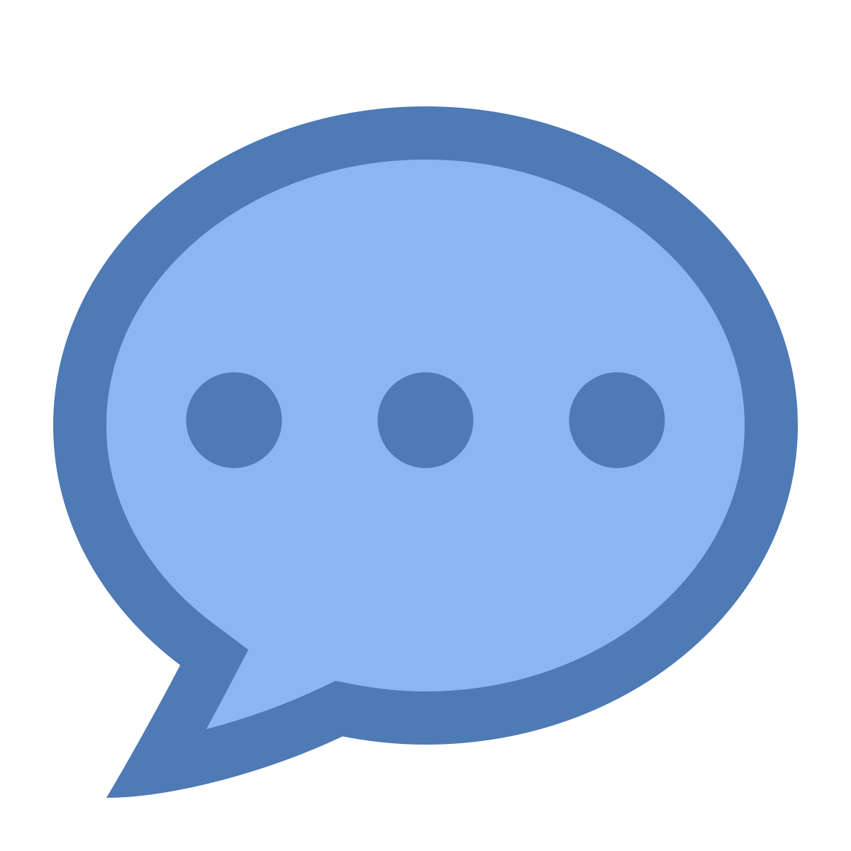 office xs style speech bubble with dots icon