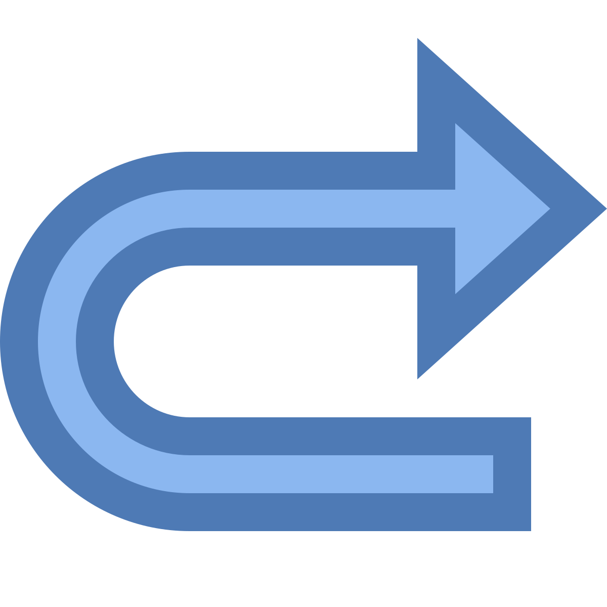 office xs style u turn to right icon