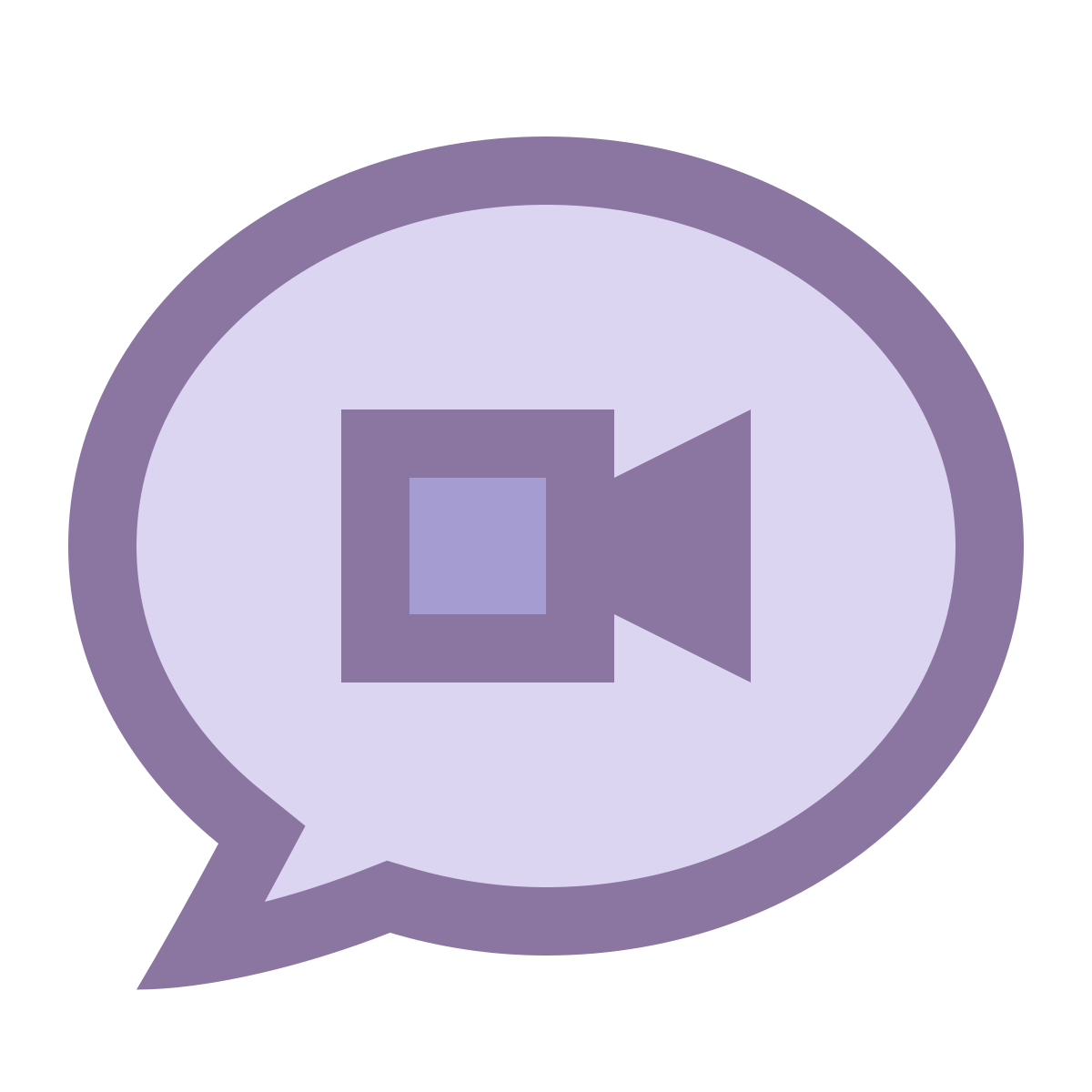 office xs style video message icon