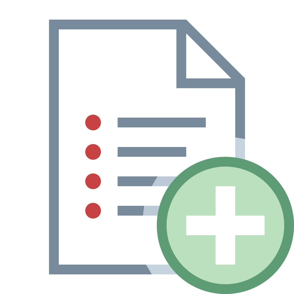 office s style add list icon