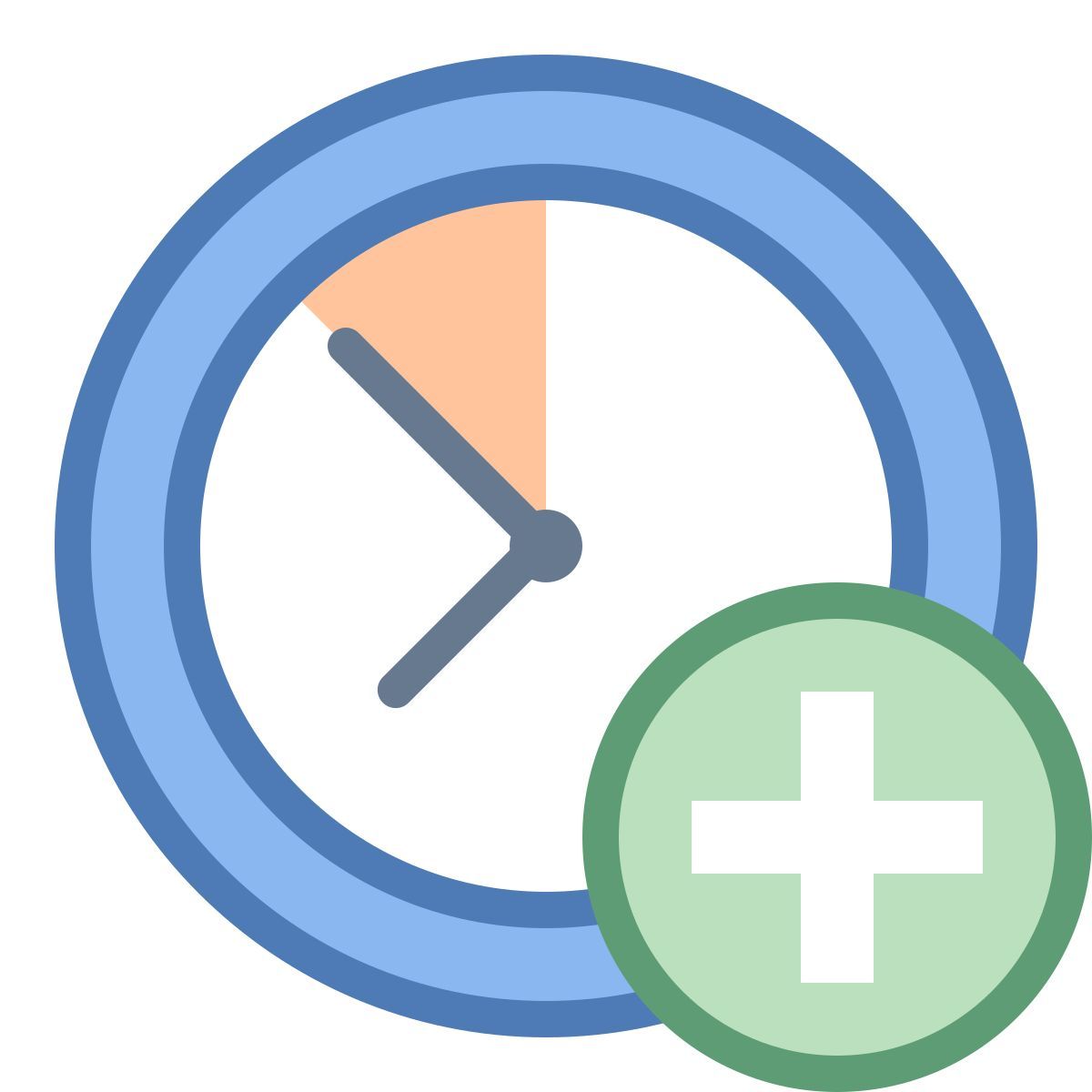 office s style add time icon