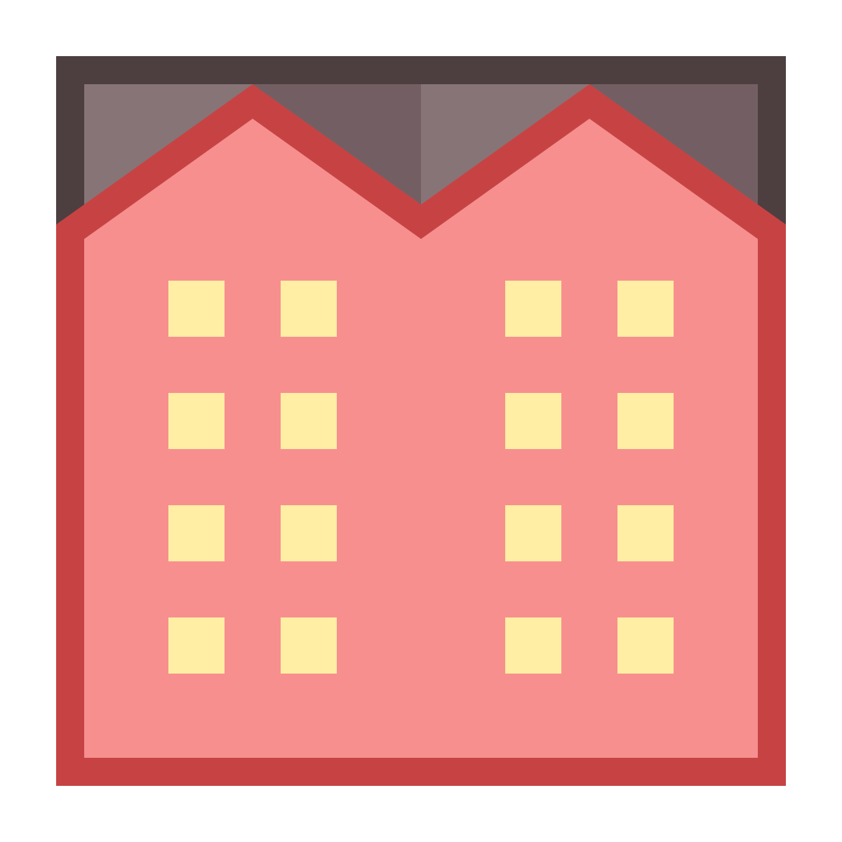 office s style apartment icon