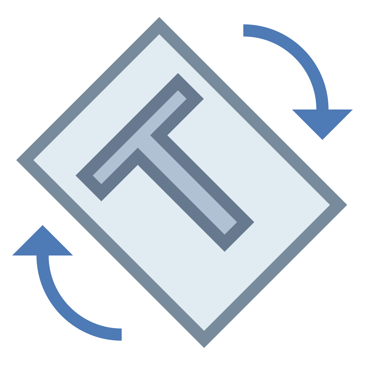 office s style auto rotate based on text icon
