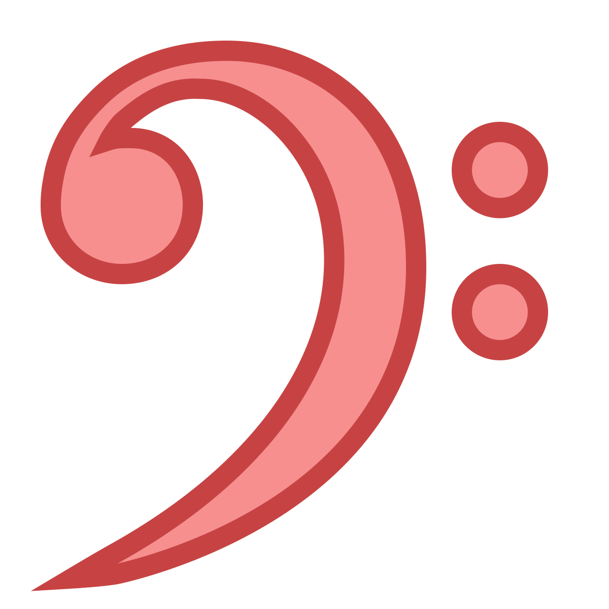office s style bass clef icon