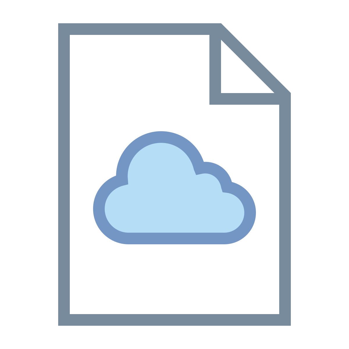 office s style cloud file icon