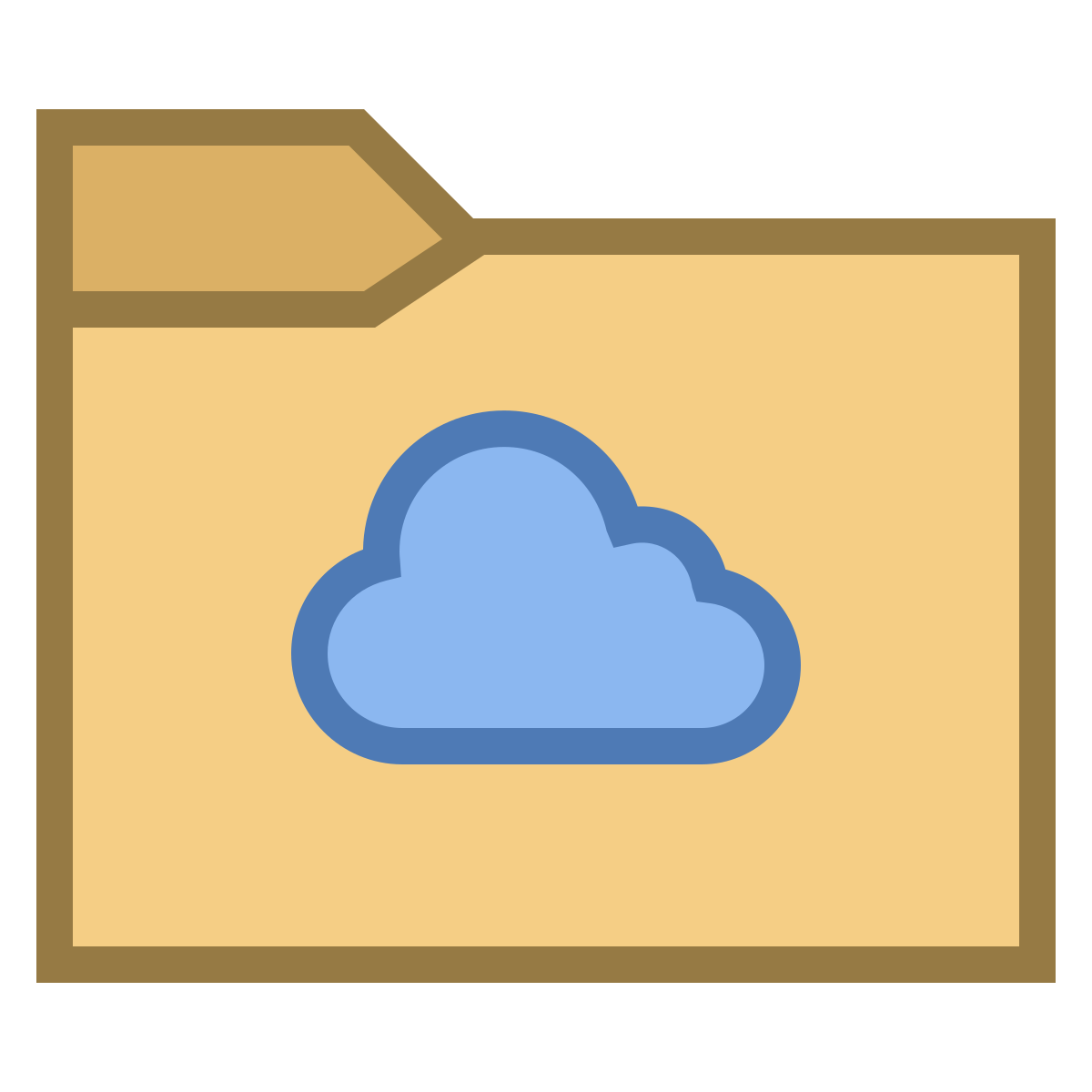 office s style cloud folder icon