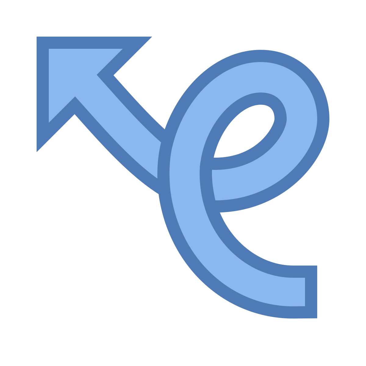 office s style curly arrow icon