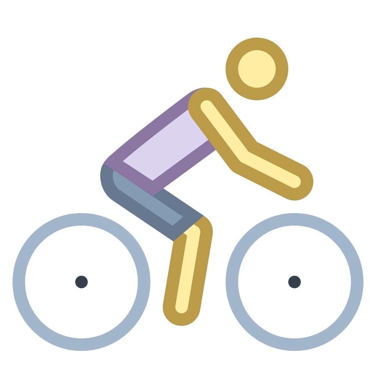 office s style radfahren auf straße icon