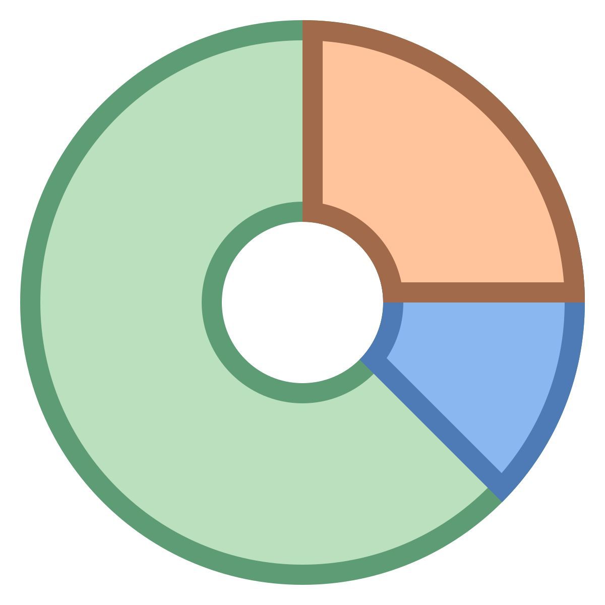 office s style graphique camembert icon