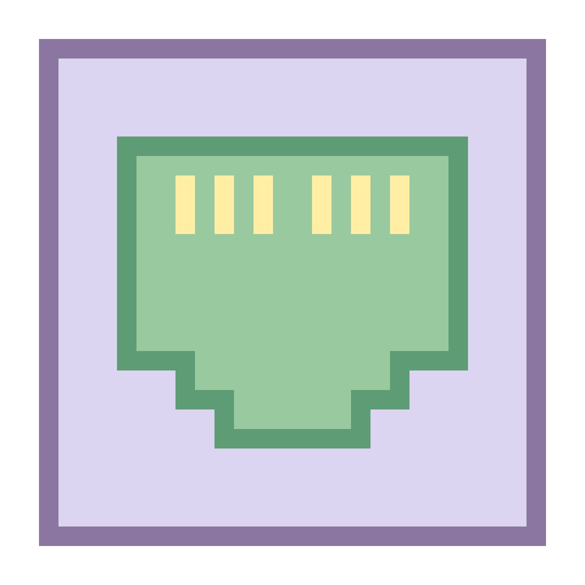 office s style ethernet on icon