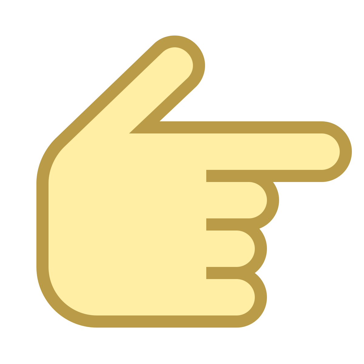 office s style hand right icon