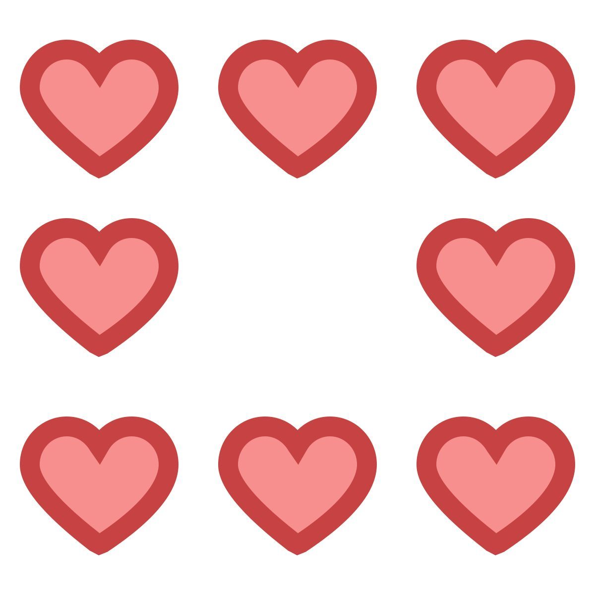 office s style heart border icon