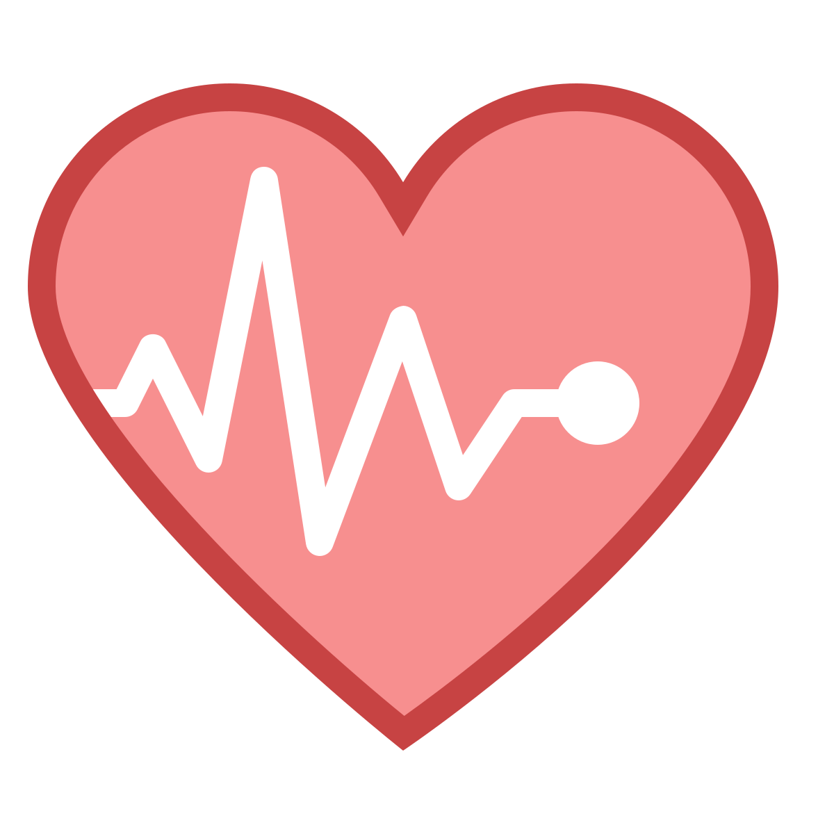 office s style heart with pulse icon