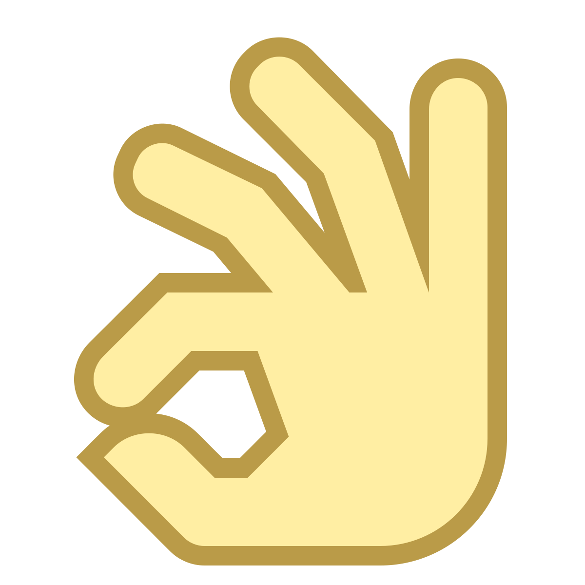 office s style ok hand icon