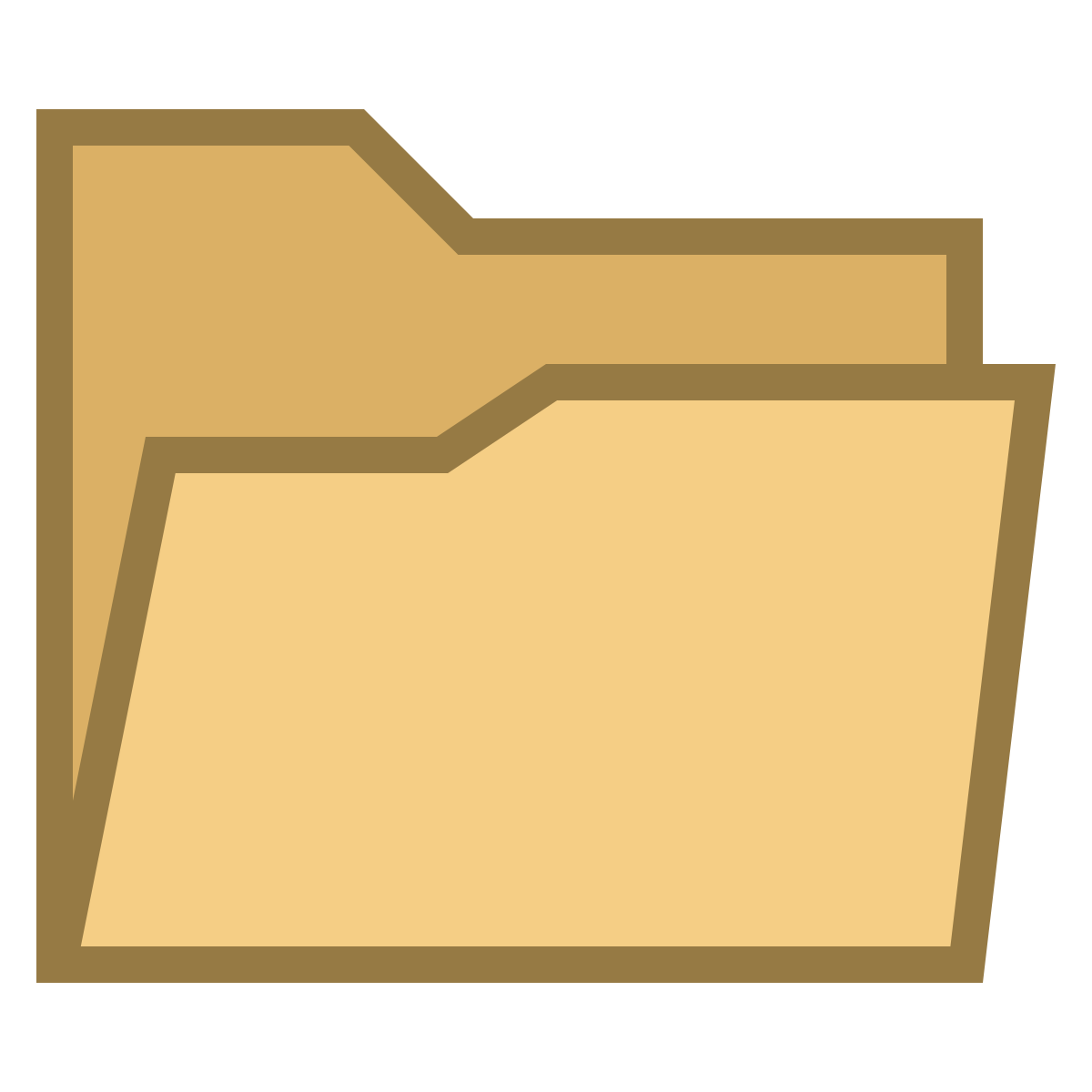 office s style opened folder icon